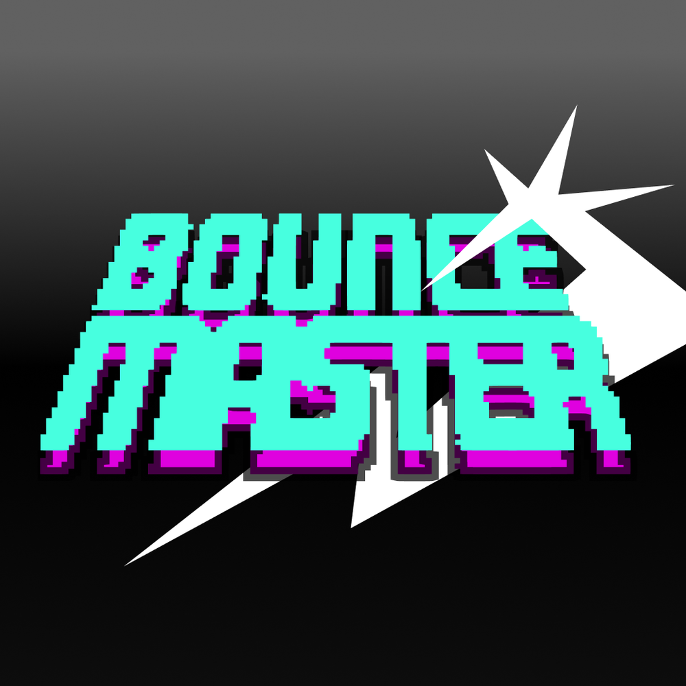 Bounce Master neon game logo